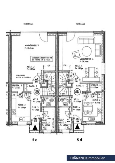 Grundriss Erdgeschoss 5c und d