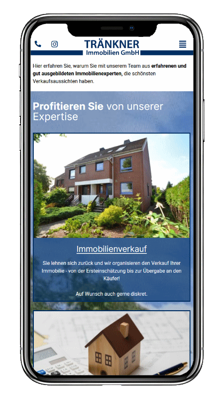 TRÄNKNER Immobilien mobile Ansicht